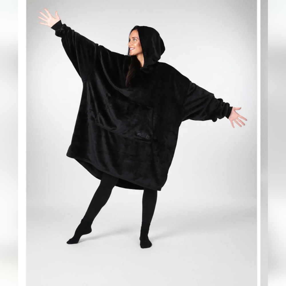 Oversized Black Hoodie Blanket